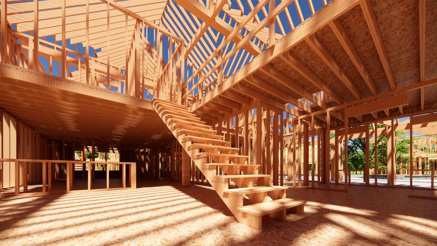 Wood-frame custom home under construction on a Lower Mainland lot, built to BC seismic framing requirements